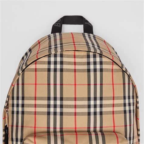 burberry check nylon backpack|Burberry vintage backpack.